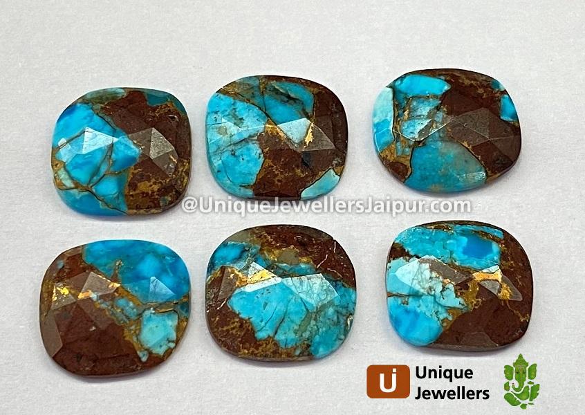 Copper Lava Mohave Turquoise Rose Cut Slices